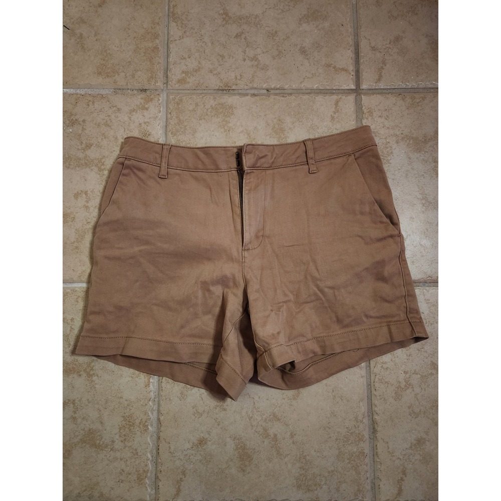 Banana Republic Womens Khaki Chino Shorts Mid Rise Stretch Cotton Everyday 8